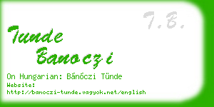 tunde banoczi business card